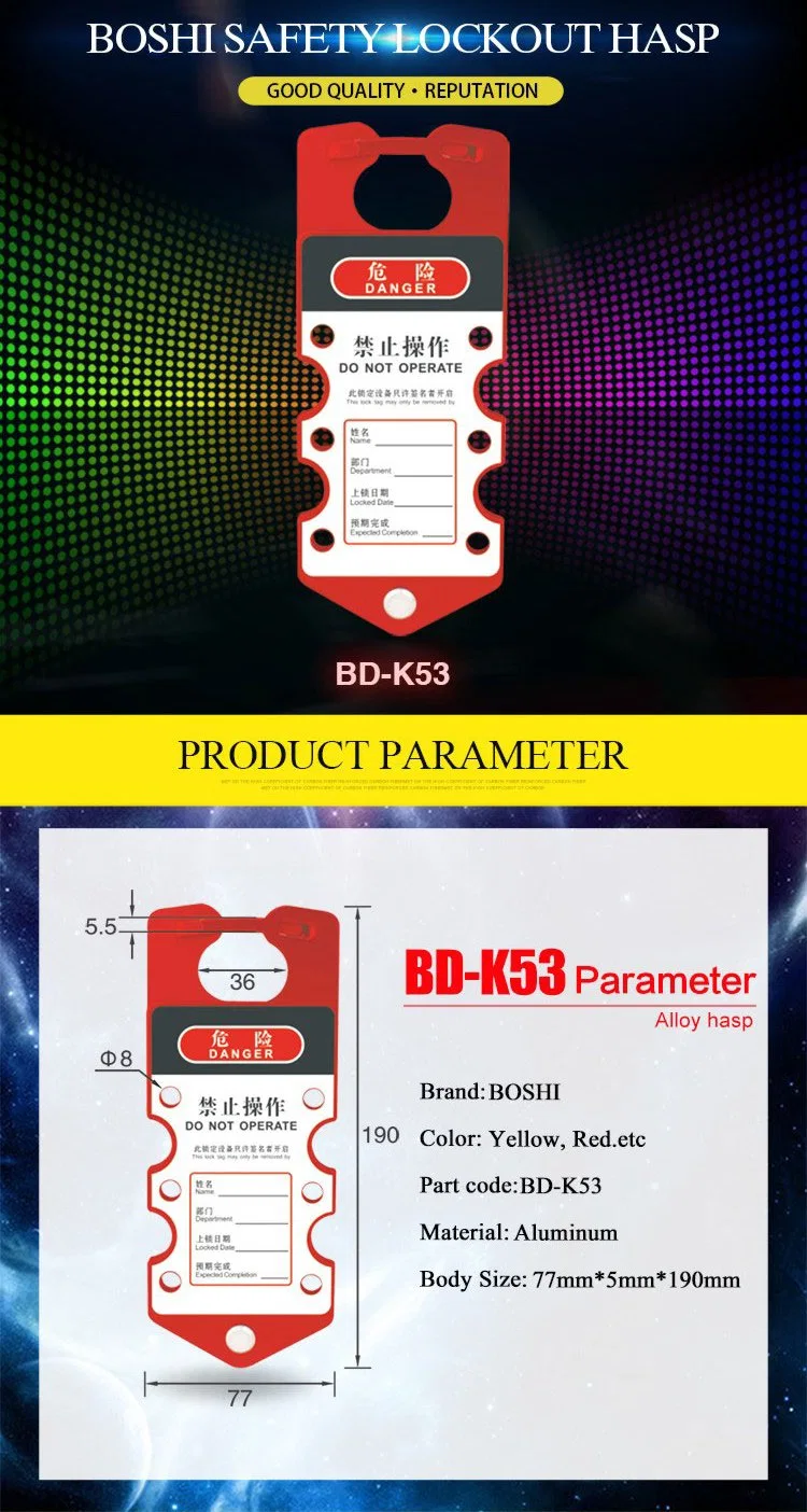 Bozzys Professional Factory Alloy Aluminum Hasp Lockout Tagout